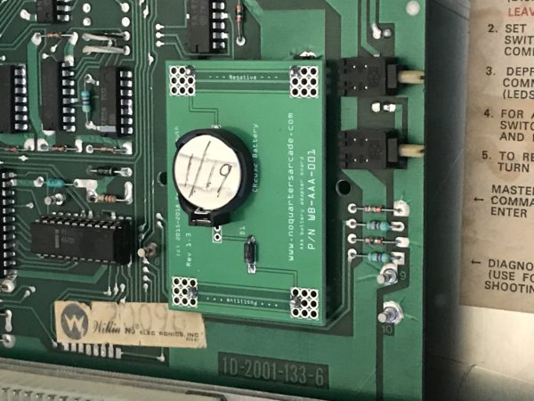 Williams pinball battery board for Systems 3-6a - Image 2